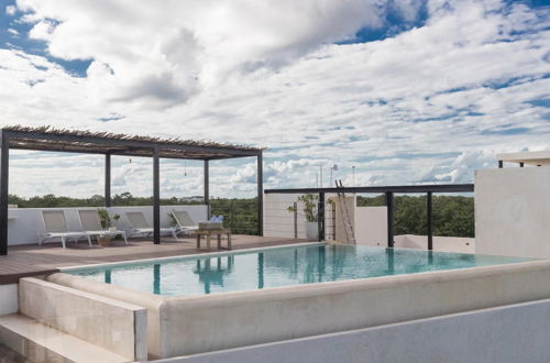 Photo 13 - Trendy Tulum Escape Condo Breathtaking View From Rooftop Terrace Infinity Pool Great Decor