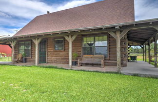 Photo 1 - Rustic Carmine Log Cabin w/ Covered Porch on Farm