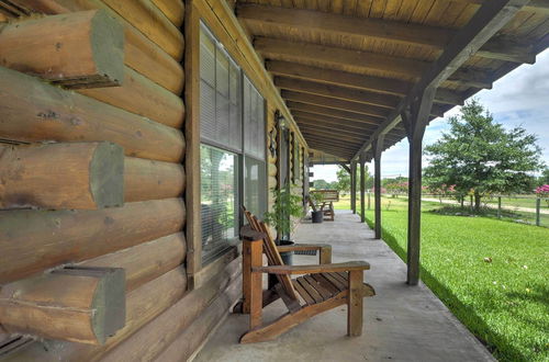 Photo 5 - Rustic Carmine Log Cabin w/ Covered Porch on Farm