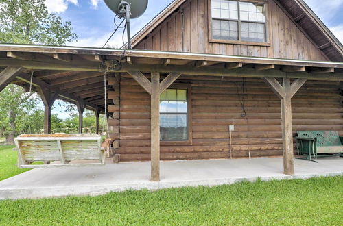 Photo 3 - Rustic Carmine Log Cabin w/ Covered Porch on Farm