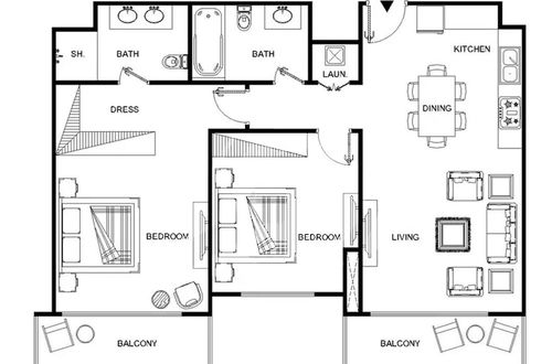 Foto 29 - LUX Luxury Sunrise Beachfront Suite 1