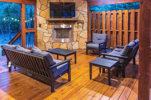 Photo 14 - Broken Bow Cabin w/ Hot Tub & Outdoor Fireplace