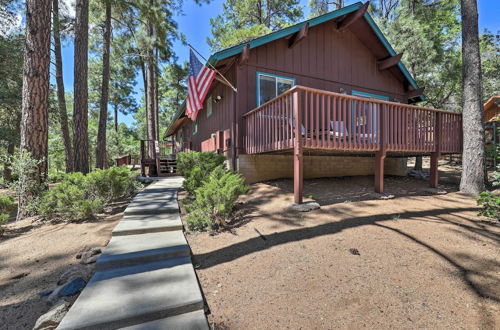 Photo 10 - Rustic-chic Prescott Cabin w/ Deck in Wooded Area