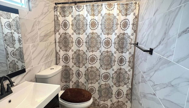 Dusche im Bad