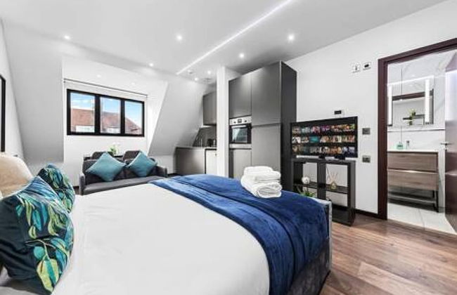 Stylish King Size Bed Studio Near Central London - Foto 6