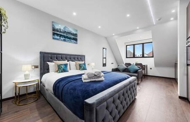 Stylish King Size Bed Studio Near Central London - Foto 3