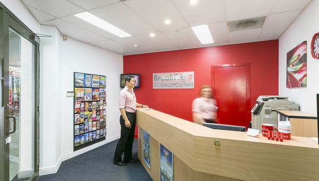 Mostrador de check-in y check-out