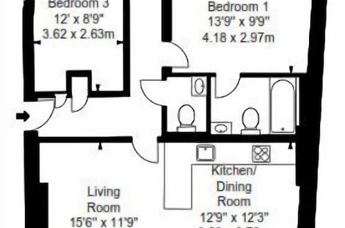 Foto 10 - Luxury Three Bedroom - Flat 132 Lower Ground Floor
