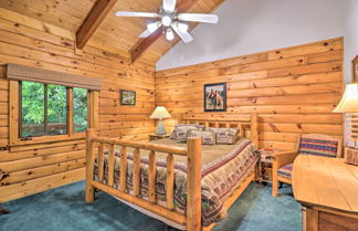 Photo 3 - Tree-lined Cruso Cabin w/ Game Room & Mtn Views