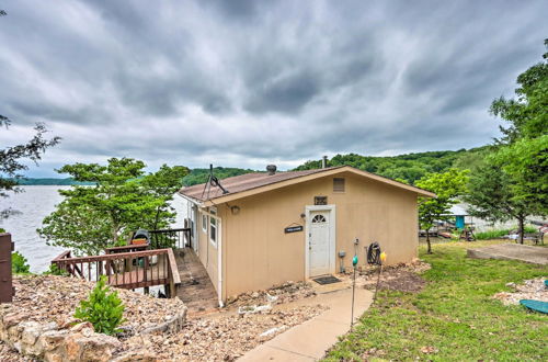 Photo 1 - Lakefront Ozark Cottage: Deck w/ Covered Dock