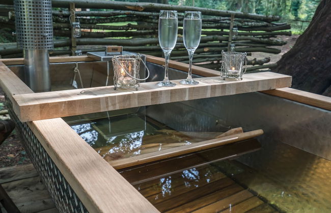 1-bed Cabin, 2 Adults, Wood Burning Hot Tub & Fire - Foto 31