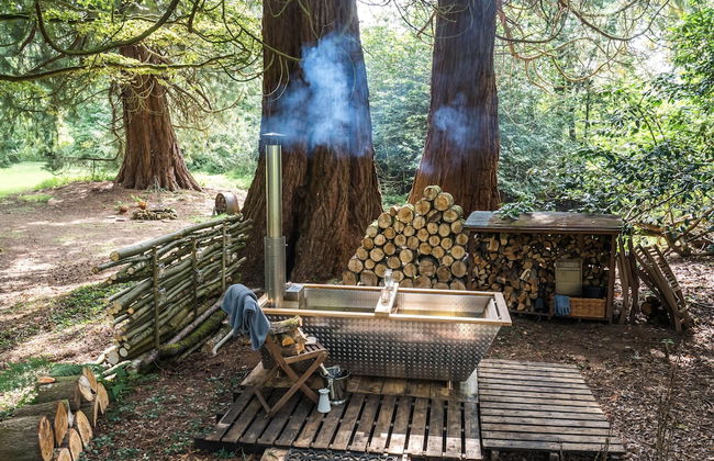 1-bed Cabin, 2 Adults, Wood Burning Hot Tub & Fire - Foto 29