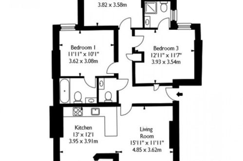 Foto 18 - Designer 3 Bed Apartment With Balcony - 140