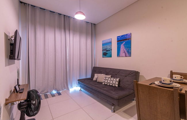 FLATS MAR'BELLA COM VARANDA, 100M PRAIA, PETFRIENDLY E ESTACIONAMENTO - Foto 13