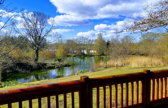 Starlight Log Cabin - With Hot Tub and Lake View - Foto 8